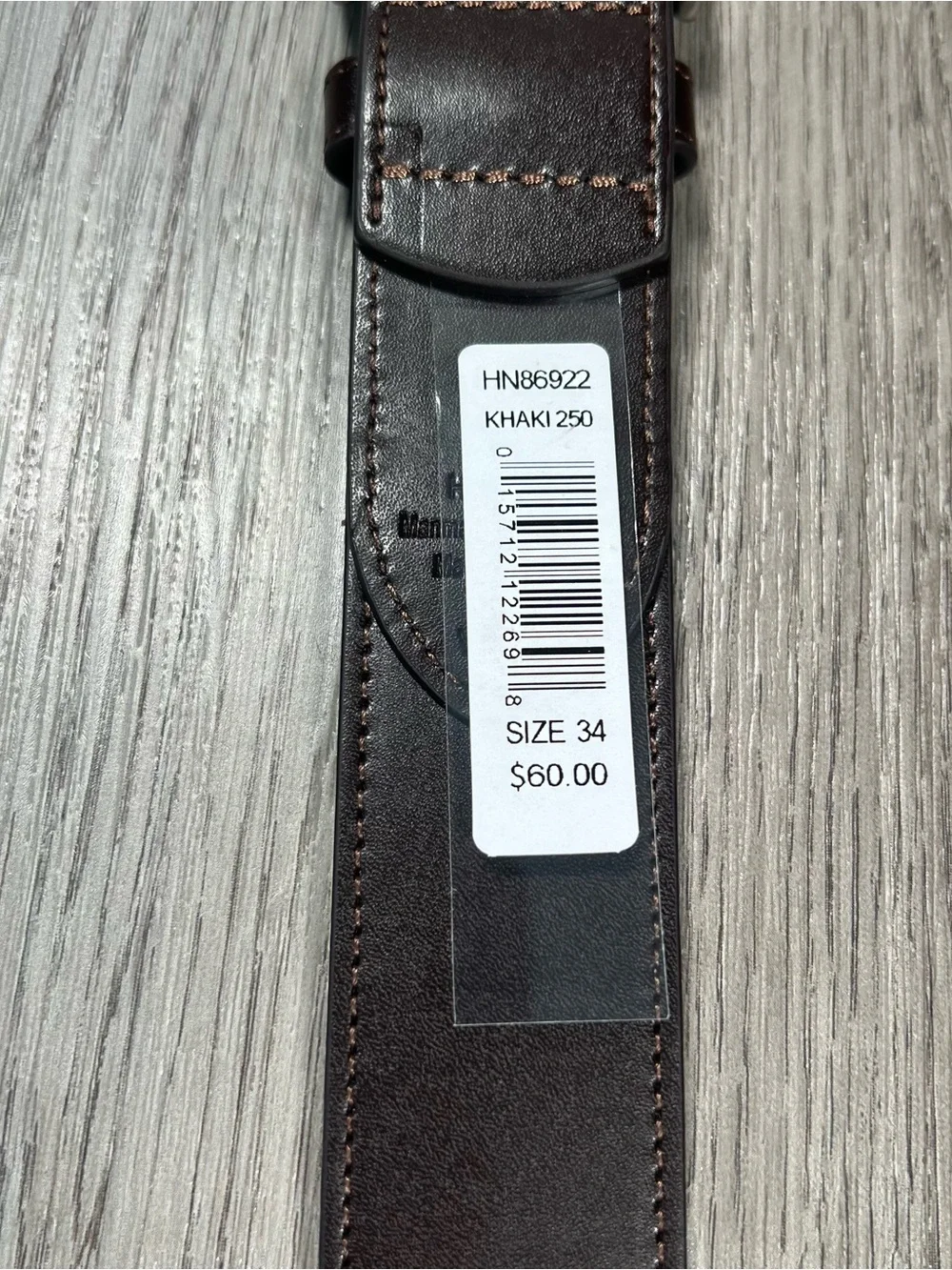 New Original Penguin Men's Belt Nautical Needlepoint Brown Leather Size 34 Golf